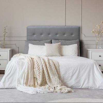 Paris Prix - T&ecirc;te De Lit Capitonn&eacute;e amor 140cm Gris