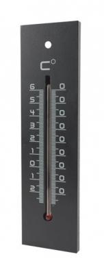 Stil - Thermom&egrave;tre en m&eacute;dium contemporain Noir - 22 cm