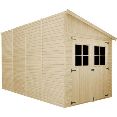 Abri de jardin en bois 8 m&sup2; - h244 x 416 x 218 cm - Timbela M340A M340A