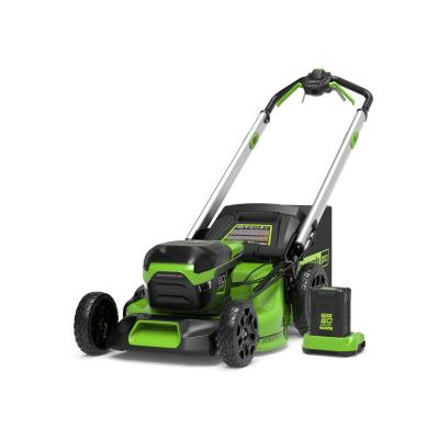 Greenworks GD60LM46SPK4 - Tondeuse &agrave; gazon autotract&eacute;e &agrave; batterie - 60V/4Ah - Coupe 46 cm