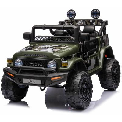 V&eacute;hicule &eacute;lectrique pour enfants - Toyota - FJ Cruiser - 12V - Arm&eacute;e verte