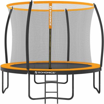 Trampoline pour enfants diam&egrave;tre 305 cm cadre en acier noir et orange