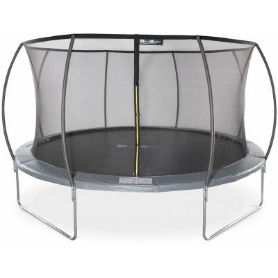 Trampoline Rond &Oslash; 430 Cm Gris Avec Filet De Protection Int&eacute;rieur - Venus Inner - Nouveau Mod&egrave;le -