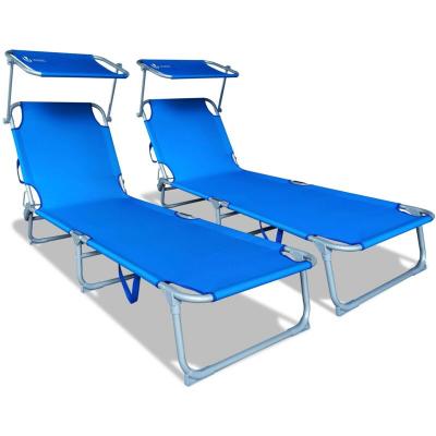 VOUNOT Transat pare soleil Lot de 2 pcs bleu