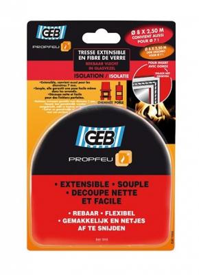 GEB 821522 Blister de Tresse &Oslash; 8 &agrave; 7 mm Longueur 2,5 m Clair