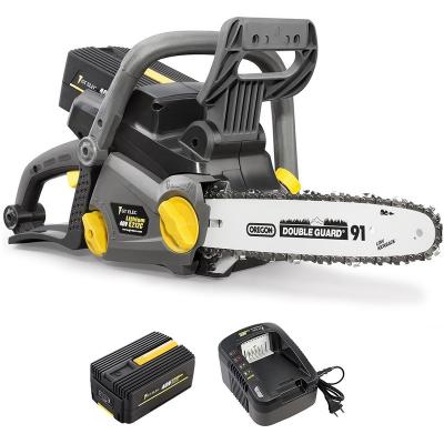 Tron&ccedil;onneuse sans fil &agrave; batterie, 40 v, guide 12 pouces, gt elec + batterie 4 ah + chargeur