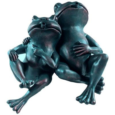 Fontaine de jardin 2 grenouilles 22 cm 1386074 Ubbink Brun