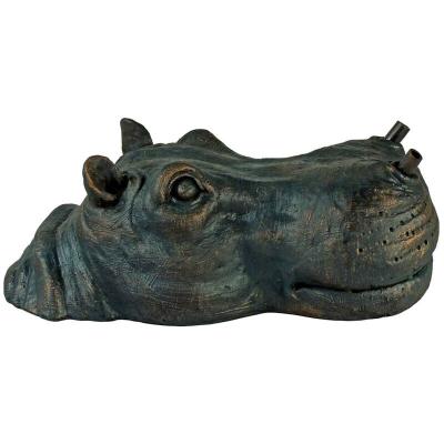 Ubbink - Fontaine de jardin &agrave; cracheur flottante Hippopotame