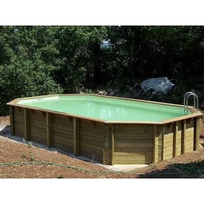 Piscine en bois Azura 400 x 750 x 130 cm H - Liner beige