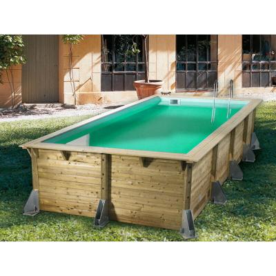 Piscine bois Azura 5,05 x 3,50 x 1,26 m - Liner beige