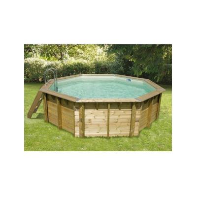 Piscine bois Oc&eacute;a 5,80 x 1,30 cm - Liner beige