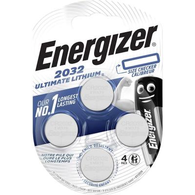 Energizer pile bouton Ultimate Lithium 3V CR2032 4 pi&egrave;ces 