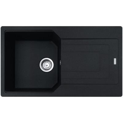 Urban Evier de cuisine en Fragranit +, 860x500mm, Egouttoir r&eacute;versible, Onyx (UBG611-86ON)