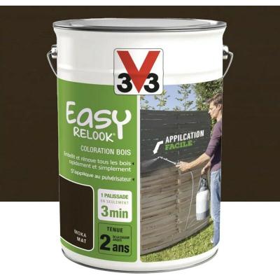 Coloration bois V33 Easy Relook Moka Mat 5 l - Moka