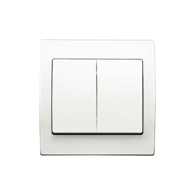 SIEMENS - Va et Vient + Poussoir Blanc Delta Iris + Plaque basic Blanc