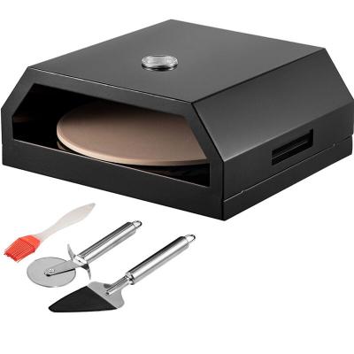 Four a Pizza Exterieur Boite a Pizza Gaz Inox Barbecue Bois 42x37x19 cm - Vevor