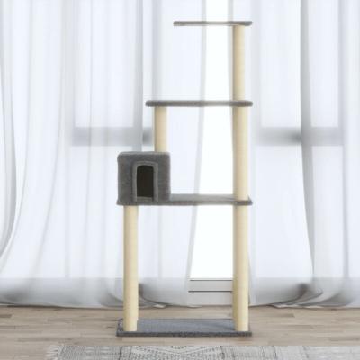 Vidaxl Arbre &Agrave; Chat Avec Griffoirs En Sisal Gris Clair 147 Cm