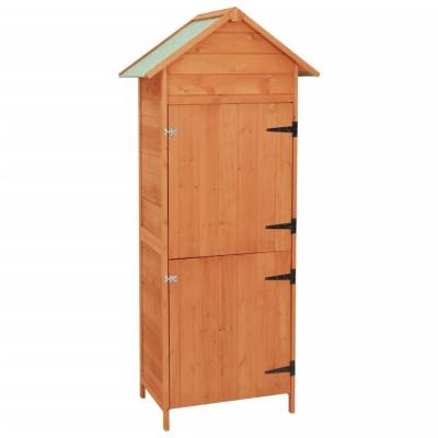 Armoire De Rangement De Jardin Marron 79x49x190 Cm