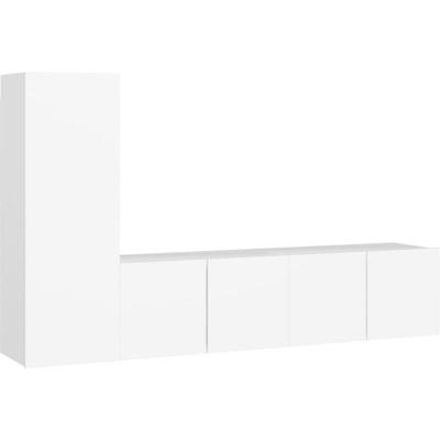 Vidaxl - Ensemble de meuble tv 3 pcs Blanc Agglom&eacute;r&eacute; Blanc