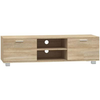 Vidaxl meuble tv ch&ecirc;ne sonoma 140x40,5x35 cm bois d'ing&eacute;nierie 