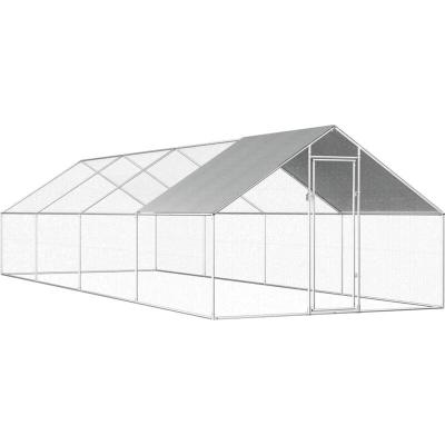 Vidaxl - Poulailler d'ext&eacute;rieur 2,75 x 8 x 1,92 m Acier galvanis&eacute; n/a