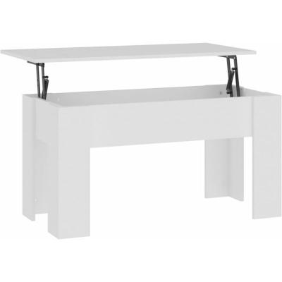 Vidaxl table basse blanc 101x49x52 cm bois d'ing&eacute;nierie