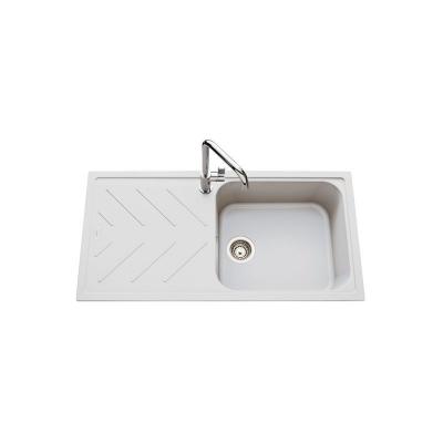 Evier granit blanc arpege 1 grand bac 1 &eacute;gouttoir 