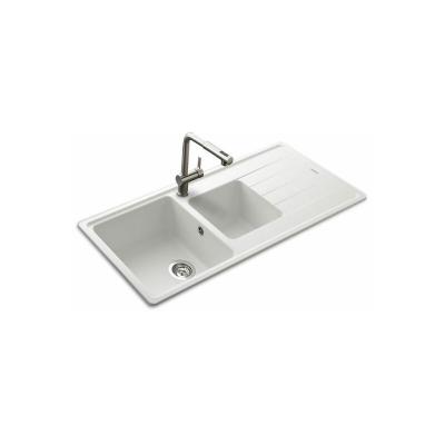 Vier granit blanc Schock element 2 bacs 1 &eacute;gouttoir - blanc