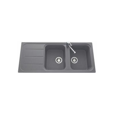 EWI - vier granit gris oglio 2 bacs 1 &eacute;gouttoir - gris