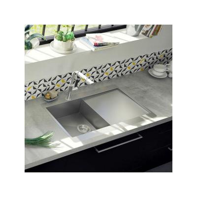 Evier inox lisse RIKAS 1 bac 1 &eacute;gouttoir 