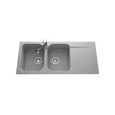 Vier synth&egrave;se gris clair EWI ziggy 2 bacs 1 &eacute;gouttoir - gris