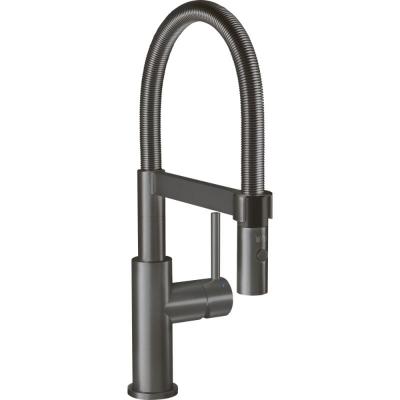 Robinet cuisine Steel expert compact, anthracite, Sans nettoyant