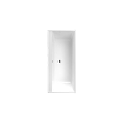 Baignoire droite 160 X 75 VILLEROY ET BOCH Collaro acrylique stone white trop plein chrome