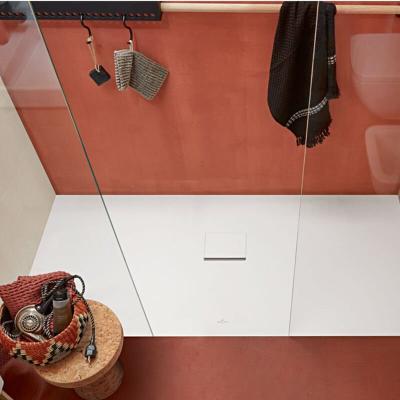 Receveur antid&eacute;rapant 100 x 100 VILLEROY ET BOCH Squaro Infinity quaryl carr&eacute; gris anthracite