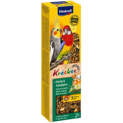 Vitakraft Crackers pour grande perruche 6 friandises miel / eucalyptus