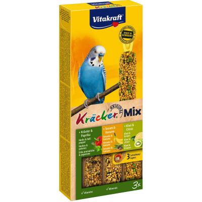 Vitakraft Trio-Mix Krackers, perruche, s&eacute;same, herbes & kiwi - 3 friandises