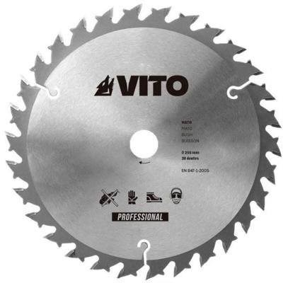 Lame de coupe pour d&eacute;broussailleuse 30 dents &Oslash;255mm au Carbure Alesage 25.4 Vito grey