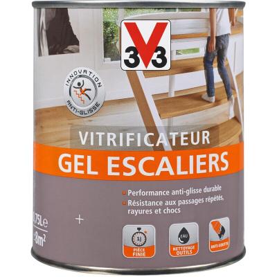 Vitrificateur passages extr&ecirc;mes gel escaliers ch&ecirc;ne moyen satin 0.75 L