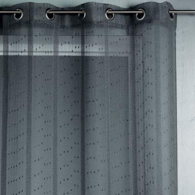 Voilage tiss&eacute; et filet&eacute; Anthracite 300 x 240 cm - Anthracite