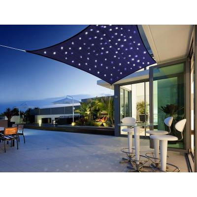 Voile d'ombrage rectangulaire 100 Leds 3 x 2 m - Jardiline - Bleu