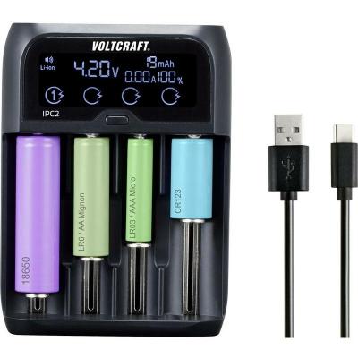 Voltcraft - Chargeur de piles rondes NiMH, NiCd, Li-ion, LiFePO IPC-2