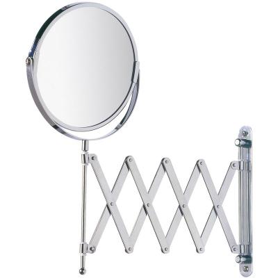 Miroir de beaut&eacute; mural avec bras t&eacute;lescopique - wenko - argent&eacute; d 17 cm