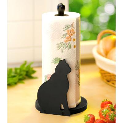 WENKO Porte papier CHAT, MDF, 15 x 30 x 15 cm, Noir