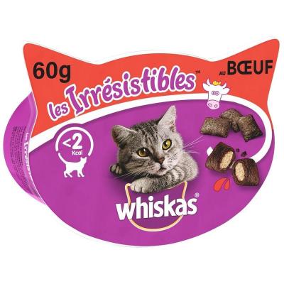 Whiskas Temptations B&oelig;uf pour chat Par 10 unit&eacute;s