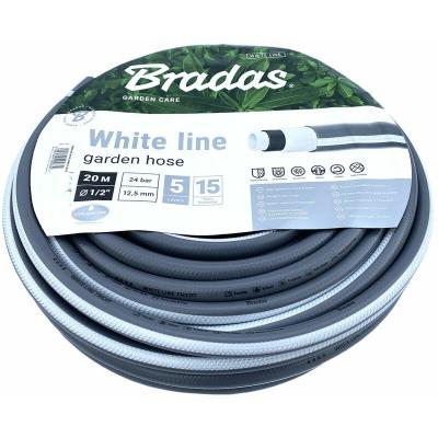Bradas Tuyau d'arrosage WHITE LINE, 1/2', argent/blanc, 20 m