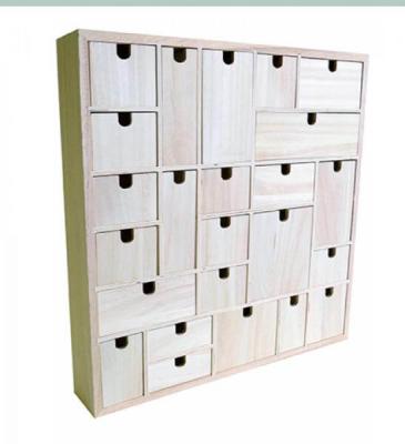 ARTEMIO Mini armoire 24 tiroirs - Calendrier de l'avent g&eacute;om&eacute;trique