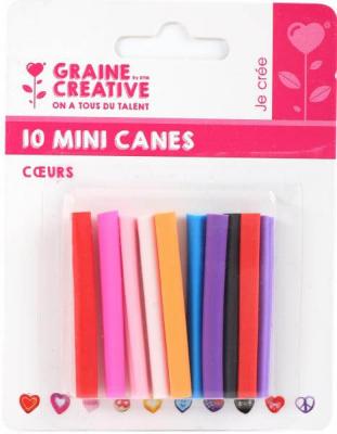 Tranches de canes mini mini coeurs - graine cr&eacute;ative