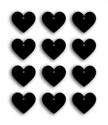 Etiquettes stickers ardoises - petits c&oelig;urs