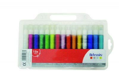Set 15 tubes de colle &agrave; paillettes 10 ml -