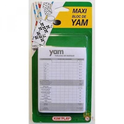 Jeu de d&eacute;s KIMPLAY - 2 blocs de yam - Blanc - Mixte - Adulte - 6 ans et plus
